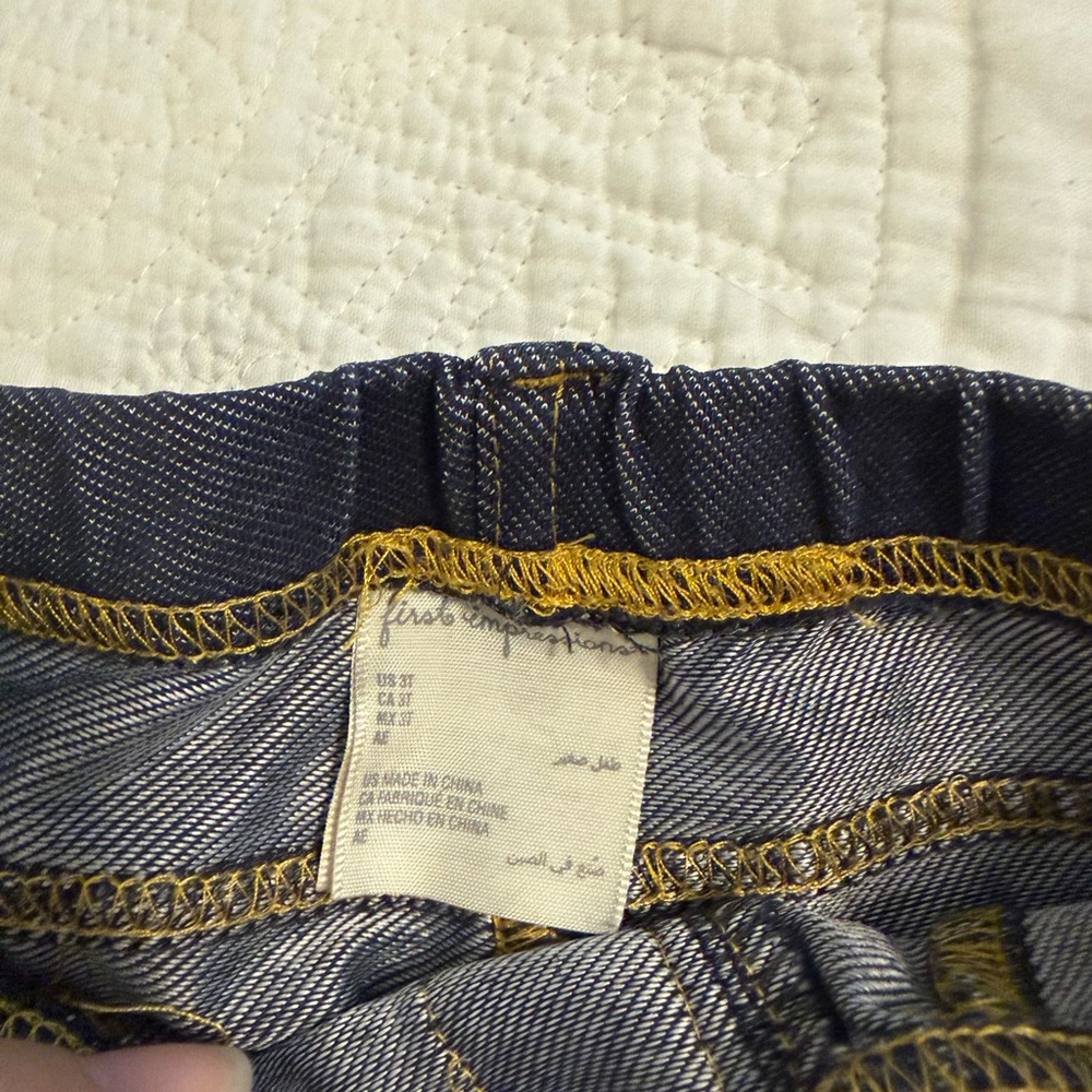 First Impressions Toddler Slim Straight Navy Jeans - Picture 3 of 3